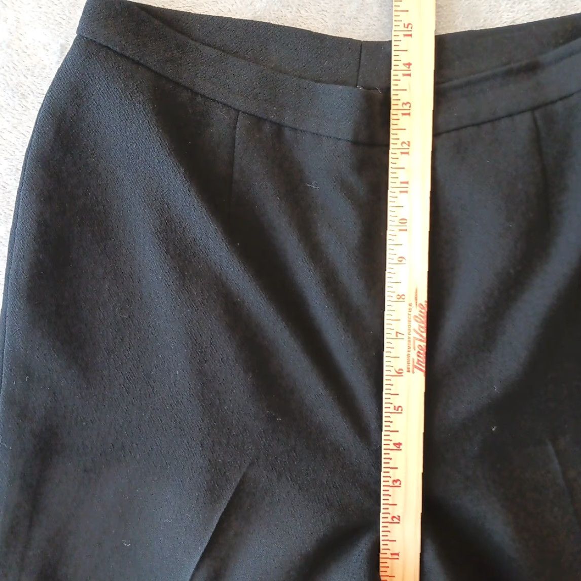 Kasper Kasper Dress Pants Womens 14 Black Lined Side Zip 32x28.5 High Rise Straight Front Size 36" / US 14 / IT 50 - 4 Thumbnail