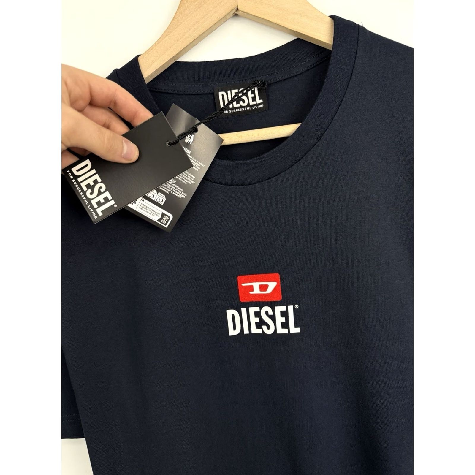 Diesel VINTAGE Diesel Velour Logo For Successful Living Classic T-Shirt XL Dark Blue Logo Mens XS? Size US XL / EU 56 / 4 - 4 Thumbnail
