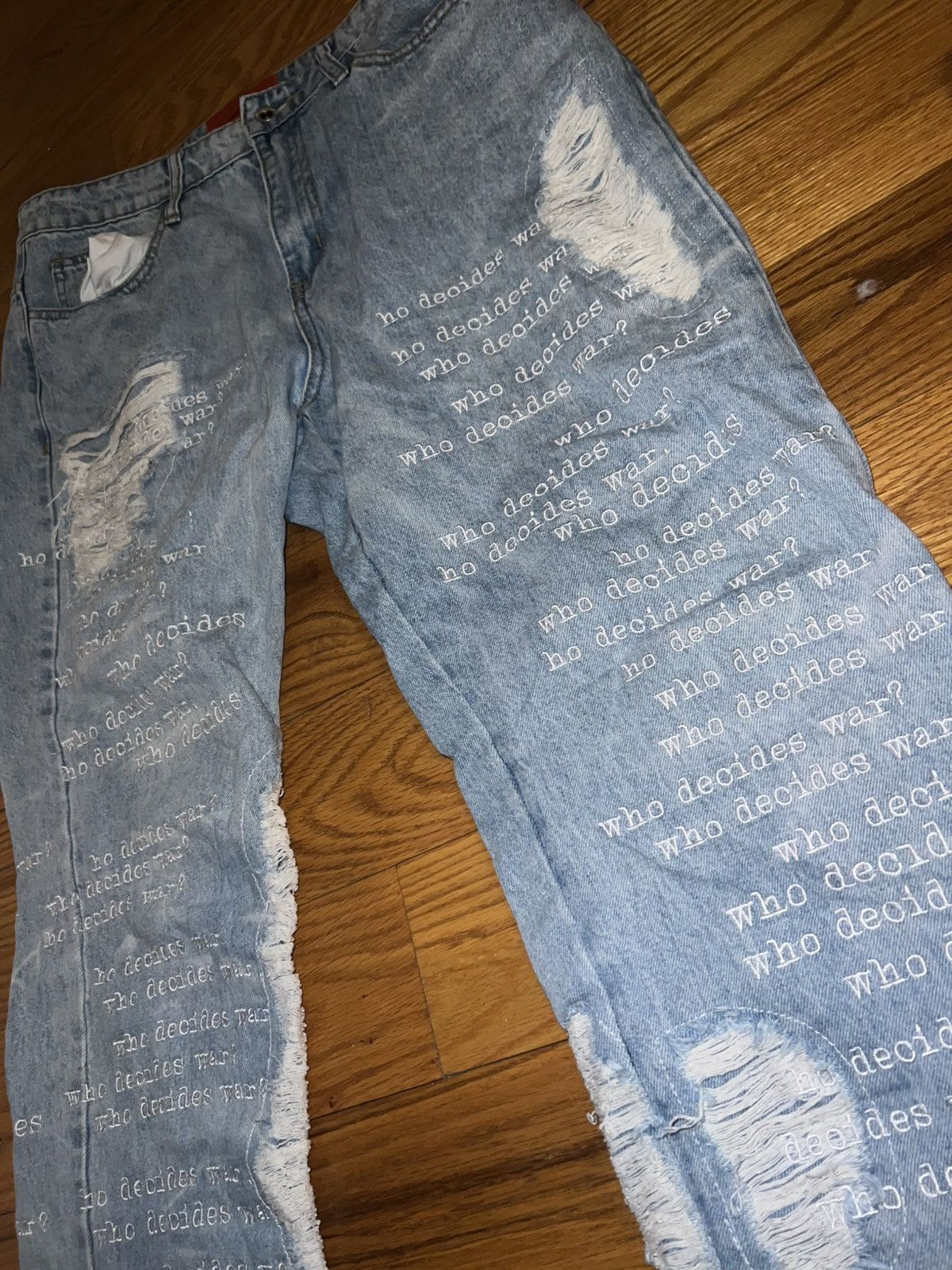 Who Decides War Who Decides Ware Embroidered Denim Size US 34 / EU 50 - 2 Thumbnail