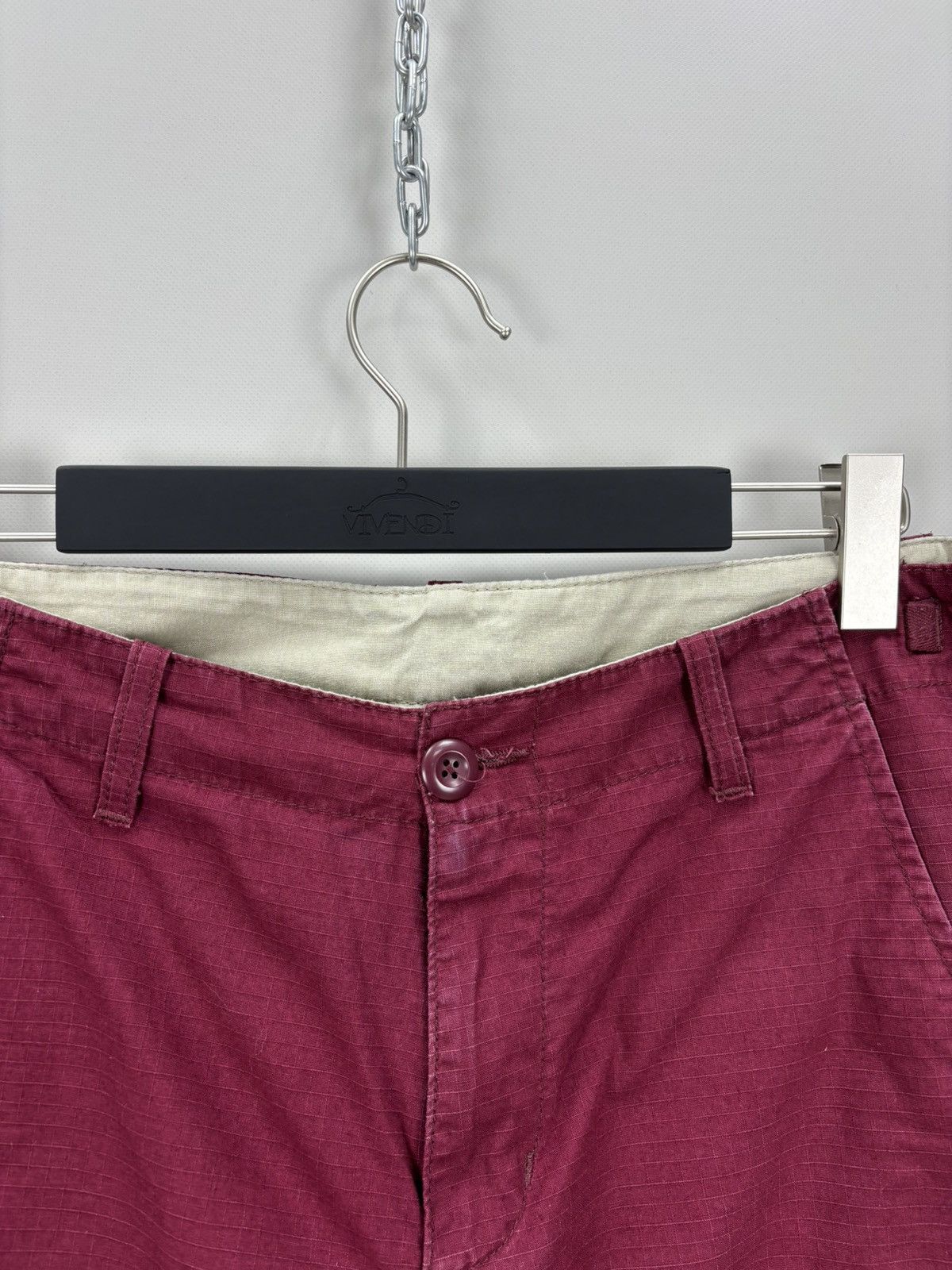 Carhartt Mens cargo pants Carhartt Size 32 Color Burgundy Size US 32 / EU 48 - 4 Thumbnail