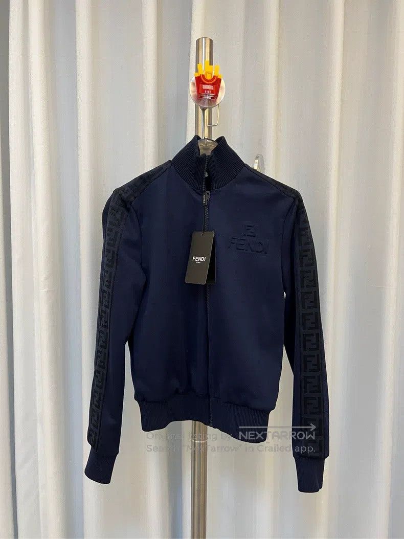 Fendi Fendi Women's sports set zip-up cardigan double F logo bla Size L / US 10 / IT 46 - 1 Thumbnail