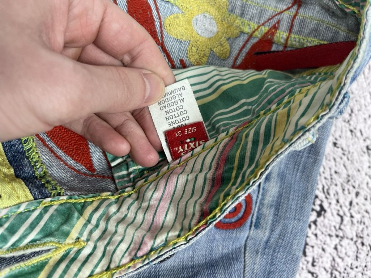 Miss Sixty Vintage Miss Sixty Floral Embroidered Low-Rise Jeans Size 31" - 6 Thumbnail