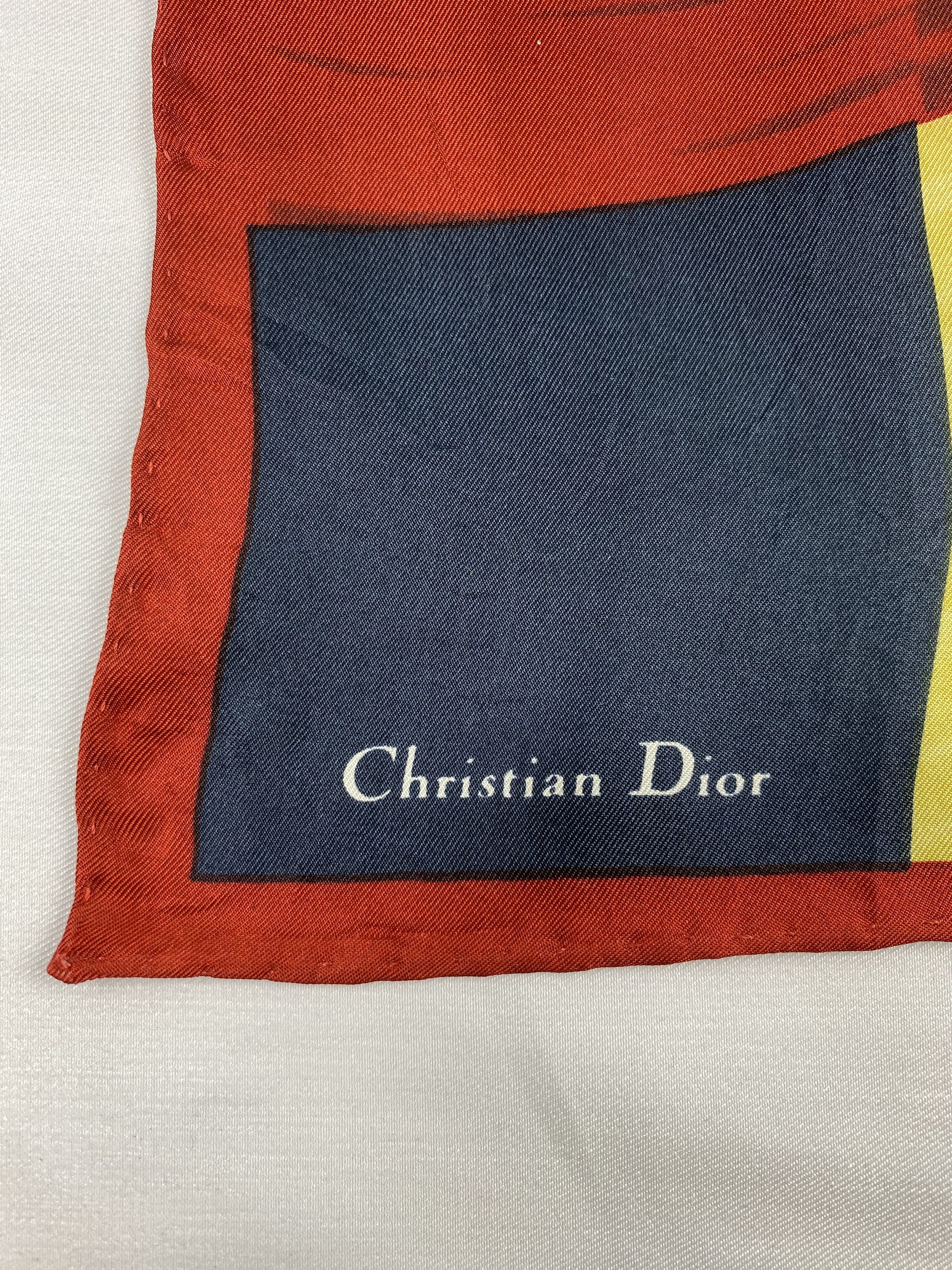 Vintage Christian Dior Mini Handkerchief / Bandana / Neckerchief Size ONE SIZE - 4 Thumbnail