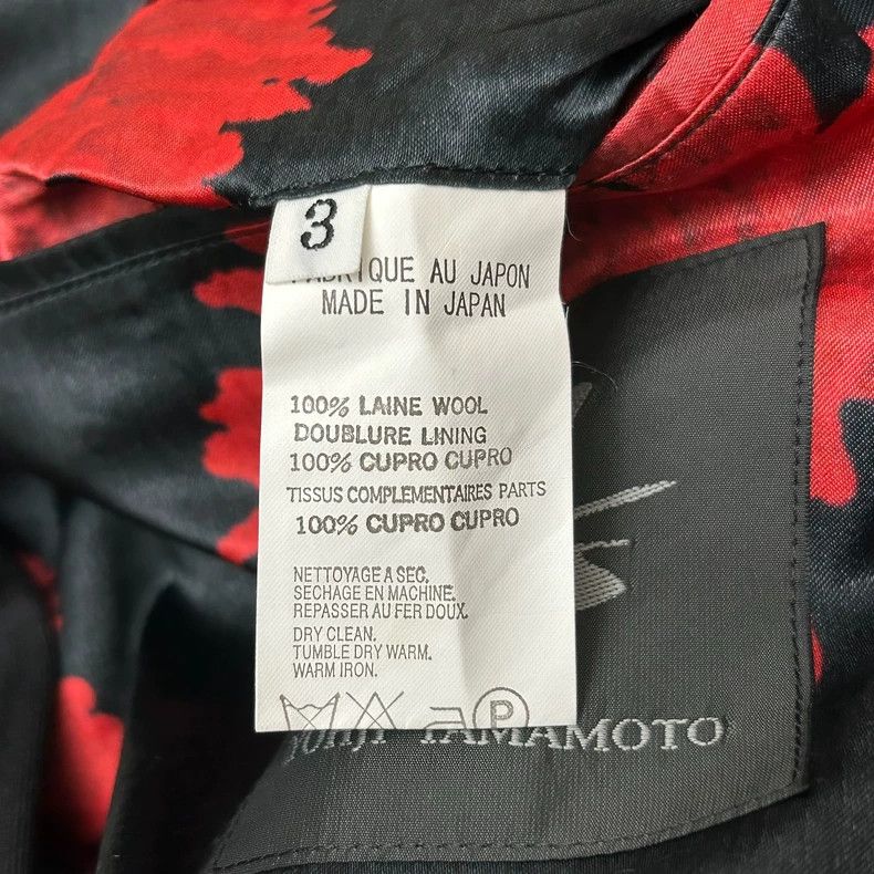 Yohji Yamamoto Yohji Yamamoto size 3 05aw peony flower silk collar suit 25 Size 38R - 8 Thumbnail
