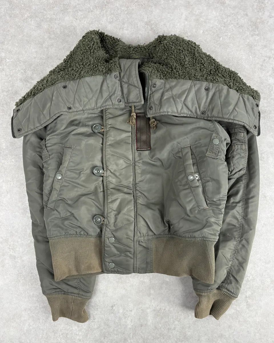 Polo Ralph Lauren 2010s Ralph Lauren Green Aviator Detachable Hood Bomber Jacket Size US M / EU 48-50 / 2 - 3 Thumbnail