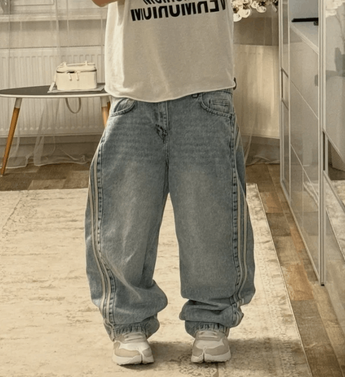 Japanese Brand American Y2K Pattern Baggy Jeans Size US 32 / EU 48 - 4 Thumbnail
