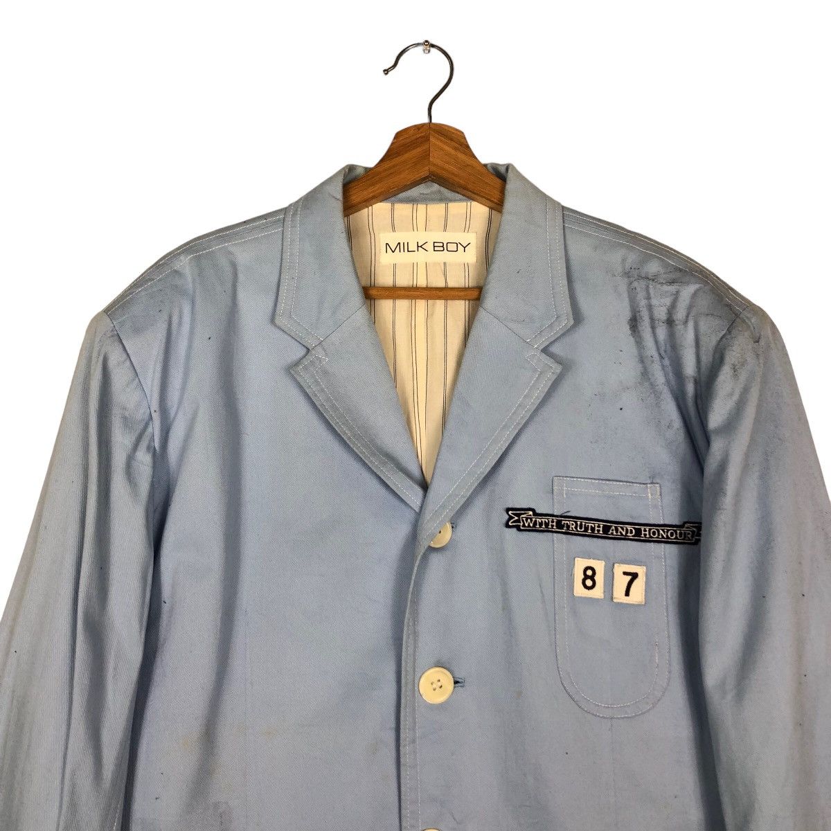 Japanese Brand 🔥Milk Boy Chore Work Jacket Big Logo Skate Style Streetwear Size US M / EU 48-50 / 2 - 3 Thumbnail
