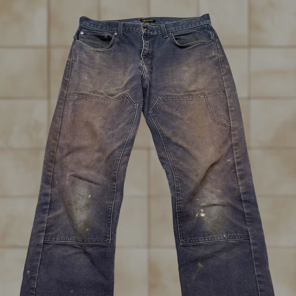 Flint And Tinder Flint and Tinder Workwear Pants Men's 33x31.5 Double Knee Faded Canvas Size US 33 - 1 Thumbnail