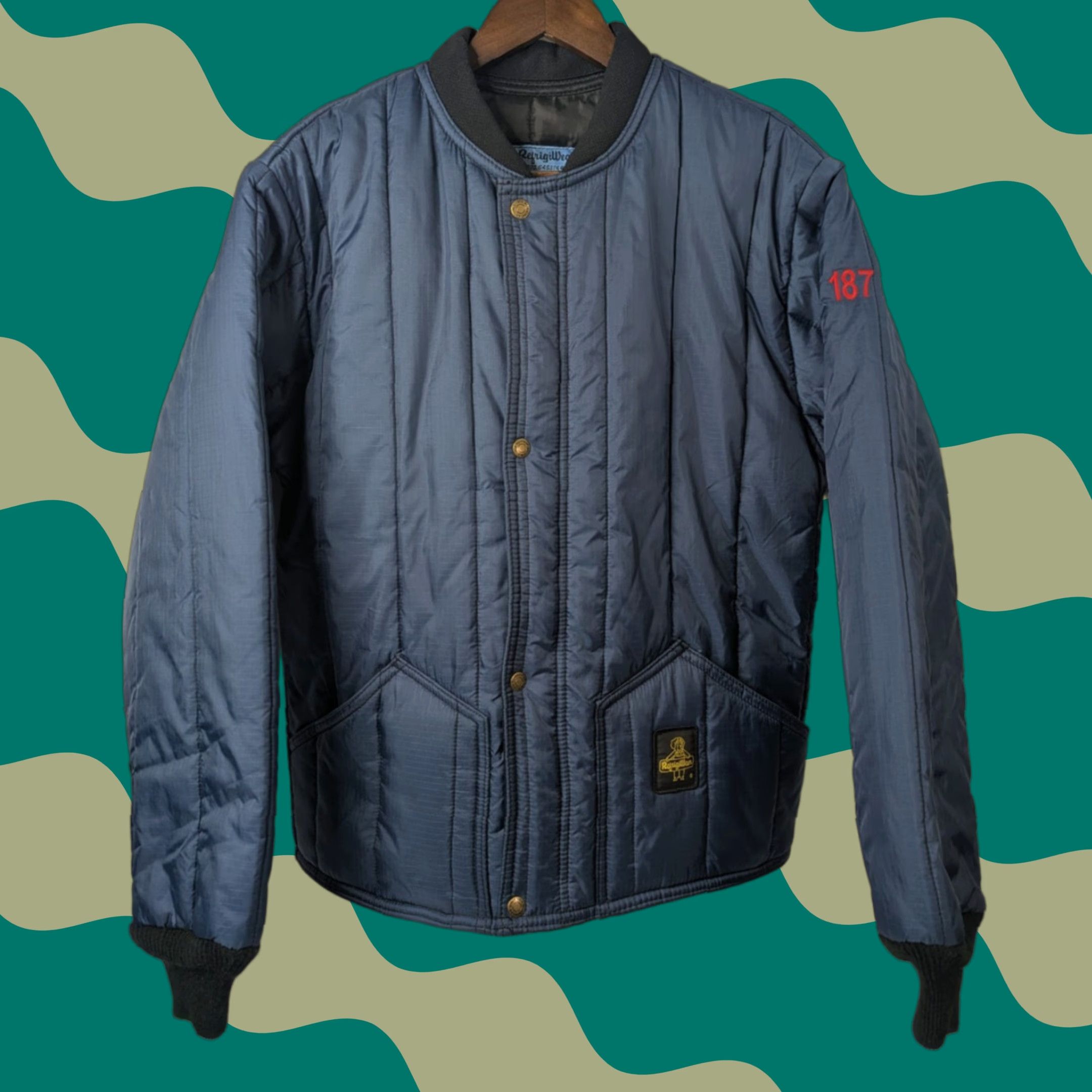 Refrigiwear RefrigiWear Jacket Workwear M Blue Fiberfill Insulated Nylon Zip Short 0525R Mens Size US M / EU 48-50 / 2 - 1 Thumbnail