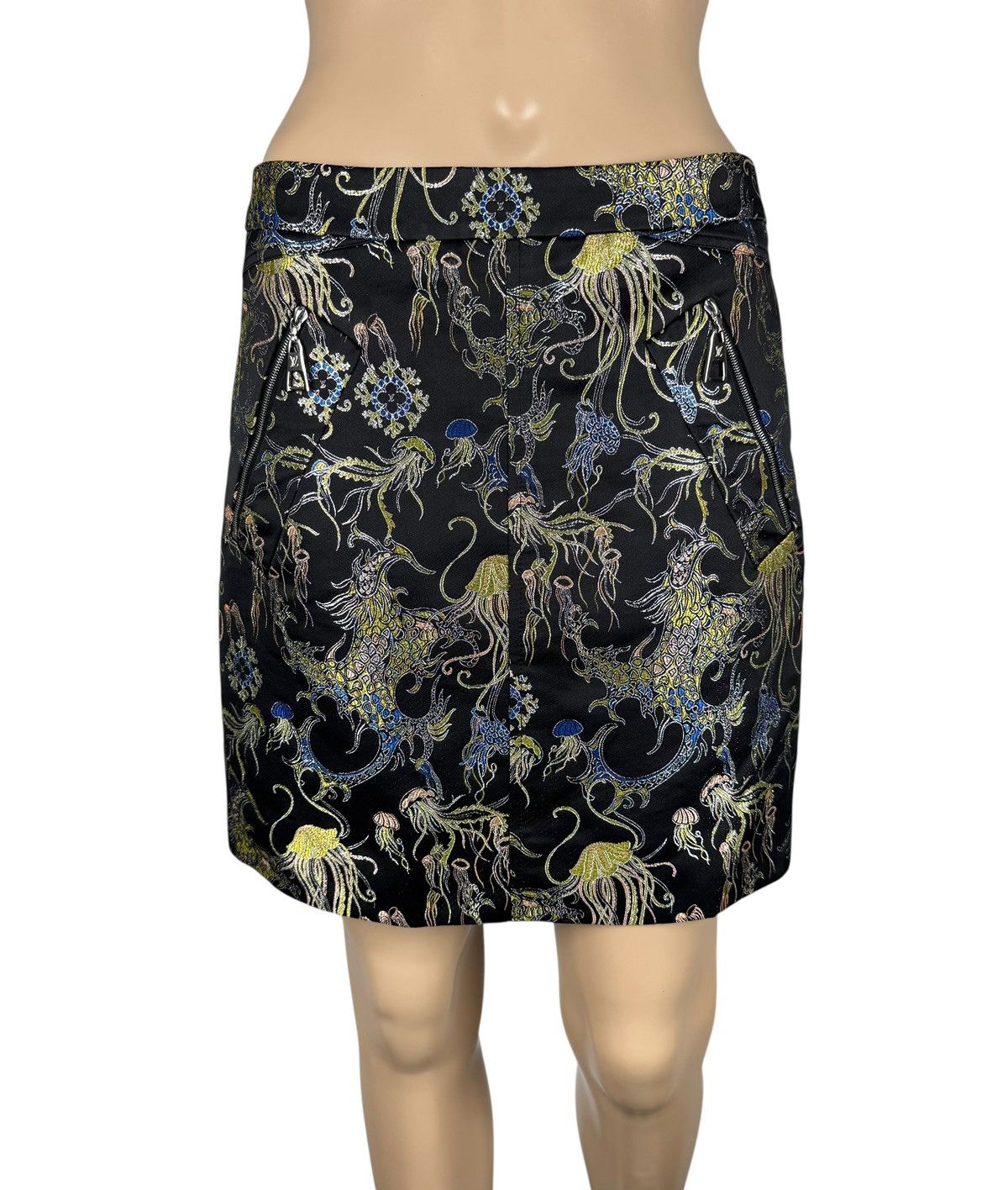 Louis Vuitton Louis Vuitton Sea Theme Skirt Print Embroidered Silk size 38 Size 27" / US 4 / IT 40 - 1 Thumbnail