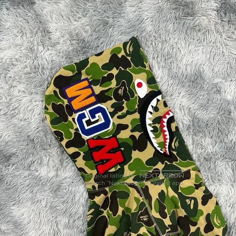 Bape BAPE Green Camo Shark Zip Hoodie. Size US XXL / EU 58 / 5 - 4 Thumbnail