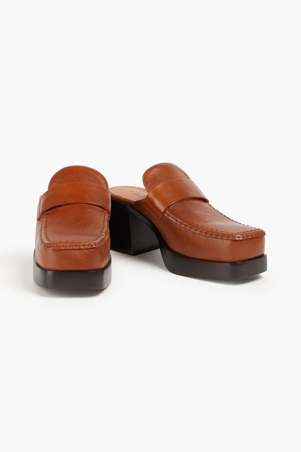 Marni o1y0225 Leather Mules in Brown Size US 8 / EU 41 - 4 Thumbnail