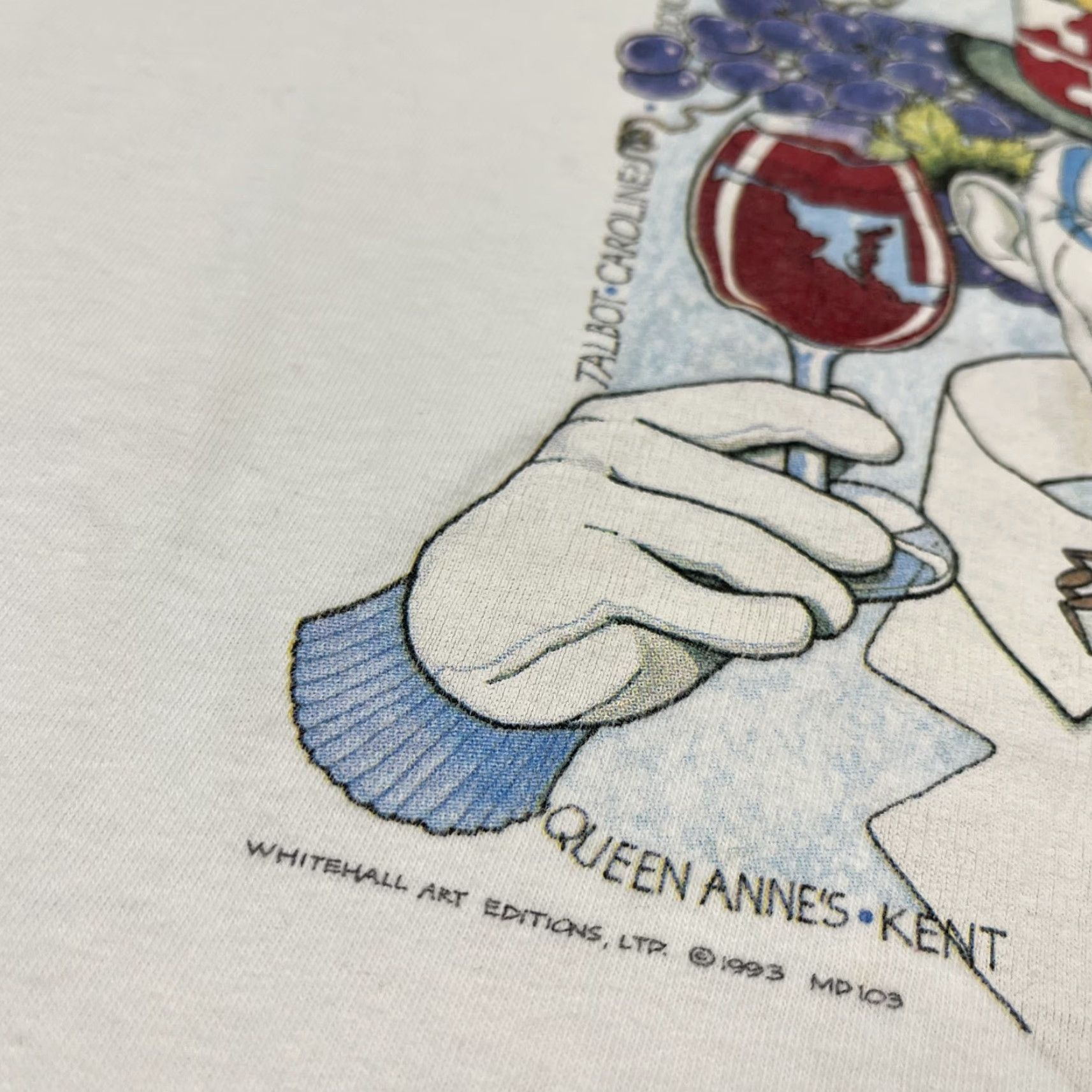 Vintage VINTAGE Clown Graphic T-Shirt Mens Large White Maryland Wine Humor Funny USA 90s Size US L / EU 52-54 / 3 - 3 Thumbnail