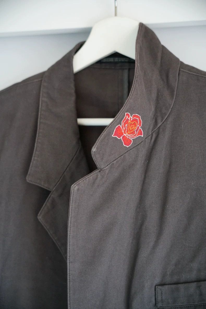 Yohji Yamamoto Yohji Yamamoto size 2 03 SS red rose embroidered floral sui Size 38R - 4 Thumbnail