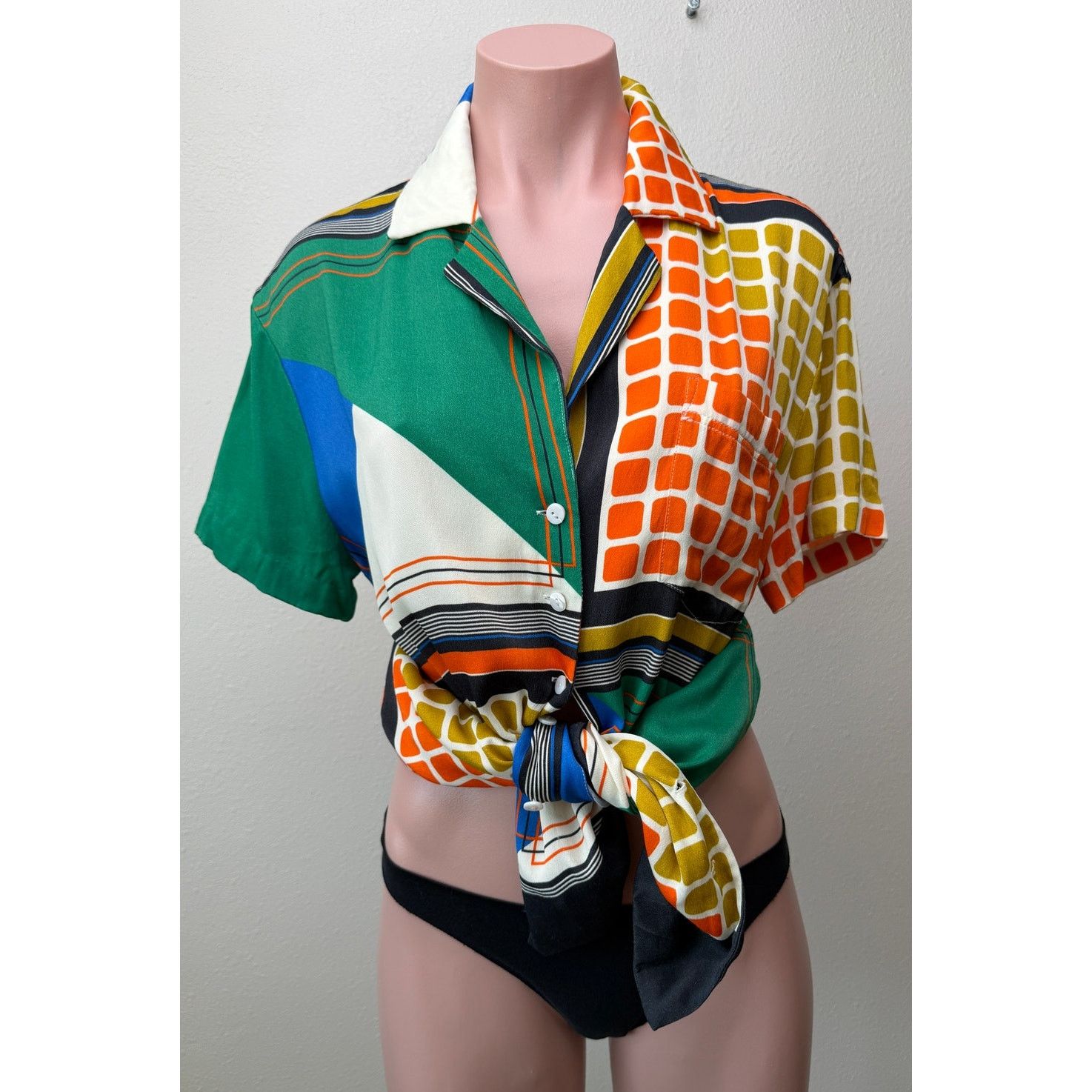 Other Song of Style Elsie Multi Geo Scarf Blouse XS Size XS / US 0-2 / IT 36-38 - 3 Thumbnail