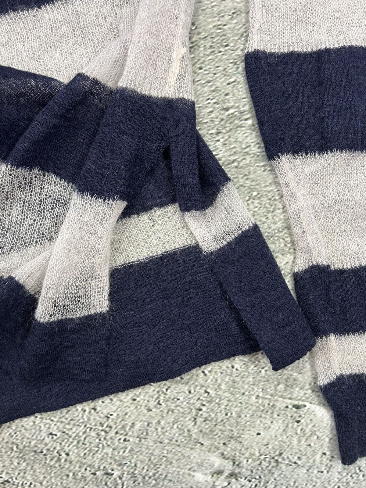 Acne Studios Acne Studios Mohair Sweater Octave SS14 Striped Navy White Size US XS / EU 42 / 0 - 4 Thumbnail