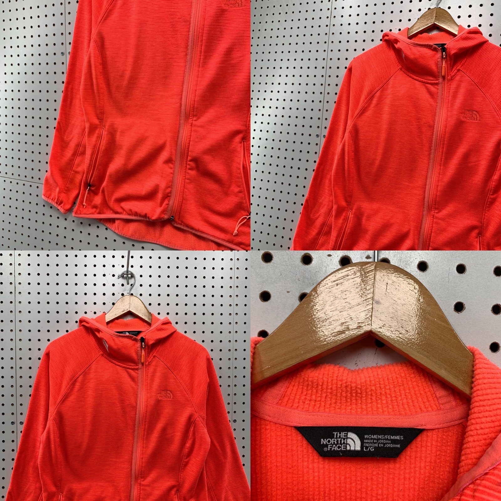 The North Face VINTAGE The North Face Active Hooded Jacket Womens Large Pink Orange Full Zip & 20.5x27.5 Size L / US 10 / IT 46 - 8 Thumbnail