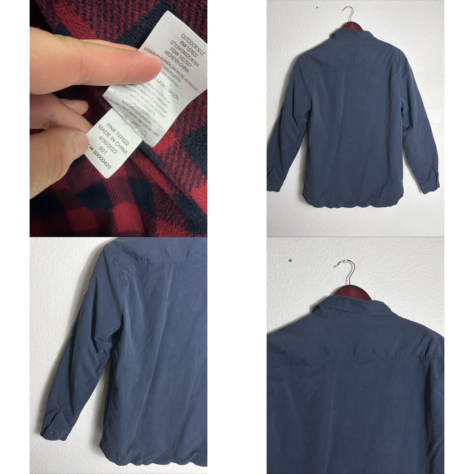 Eddie Bauer Eddie Bauer Jacket Mens M Blue Fleece Lined Shacket Snap Front Voyager Windbreaker Outdoor Pockets Mens Size US M / EU 48-50 / 2 - 10 Thumbnail