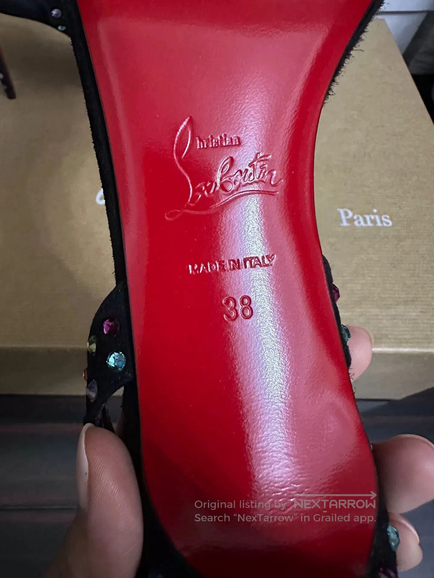 Christian Louboutin Christian Louboutin Rainbow Crystal Sandals. Size US 7 / IT 37 - 5 Thumbnail