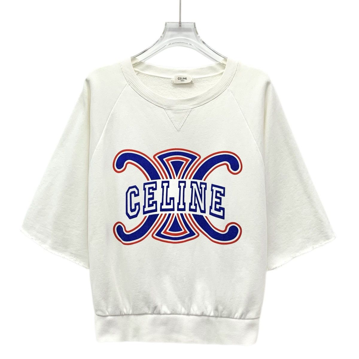 Celine Celine Triomphe Letter Printed Short Sleeve T-shirt K26WX Size S / US 4 / IT 40 - 1 Thumbnail