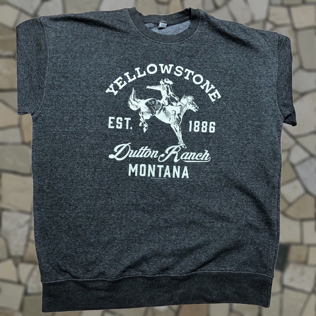 Vintage Yellowstone Dutton Ranch Sweatshirt Pullover Mens Gray XL Crewneck Cotton Heritage Size US XL / EU 56 / 4 - 1 Thumbnail