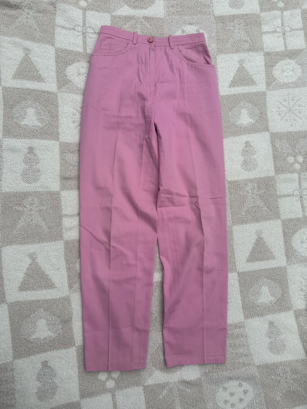 Celine Vintage Celine Paris High Rise Straight Leg Pink Jeans Sz 36 Size 36" / US 14 / IT 50 - 5 Thumbnail