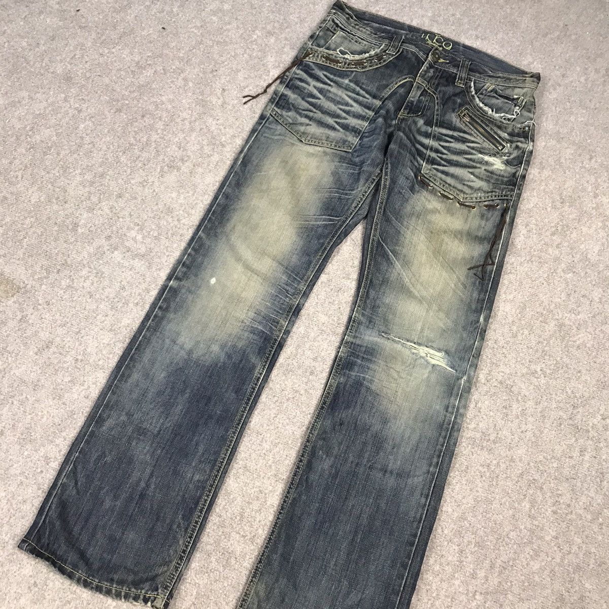 Japanese Brand × Vintage JAPANESE STYLE DENIM DISTRESSED PUNK JAPAN PANTS Size US 31 - 4 Thumbnail