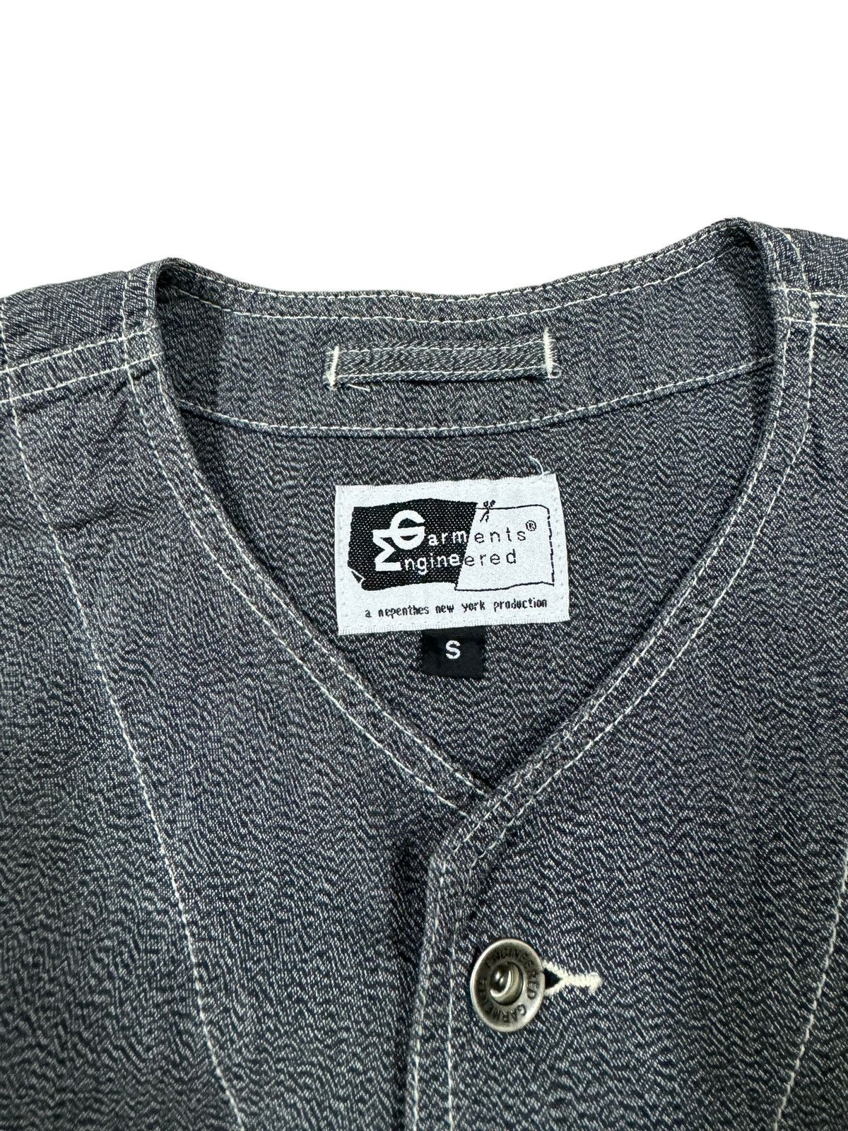 Engineered Garments Vtg🔥Engineered Garments Hbt Chambray Buckle Vest Button Vest Size 36S - 7 Thumbnail
