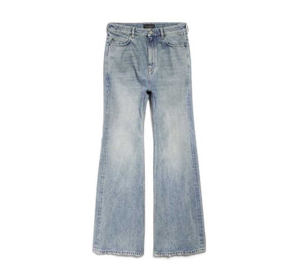 Balenciaga o1tr1nto0526 Flared Pants in Blue Size 24" / US 00 / IT 34 - 1 Thumbnail