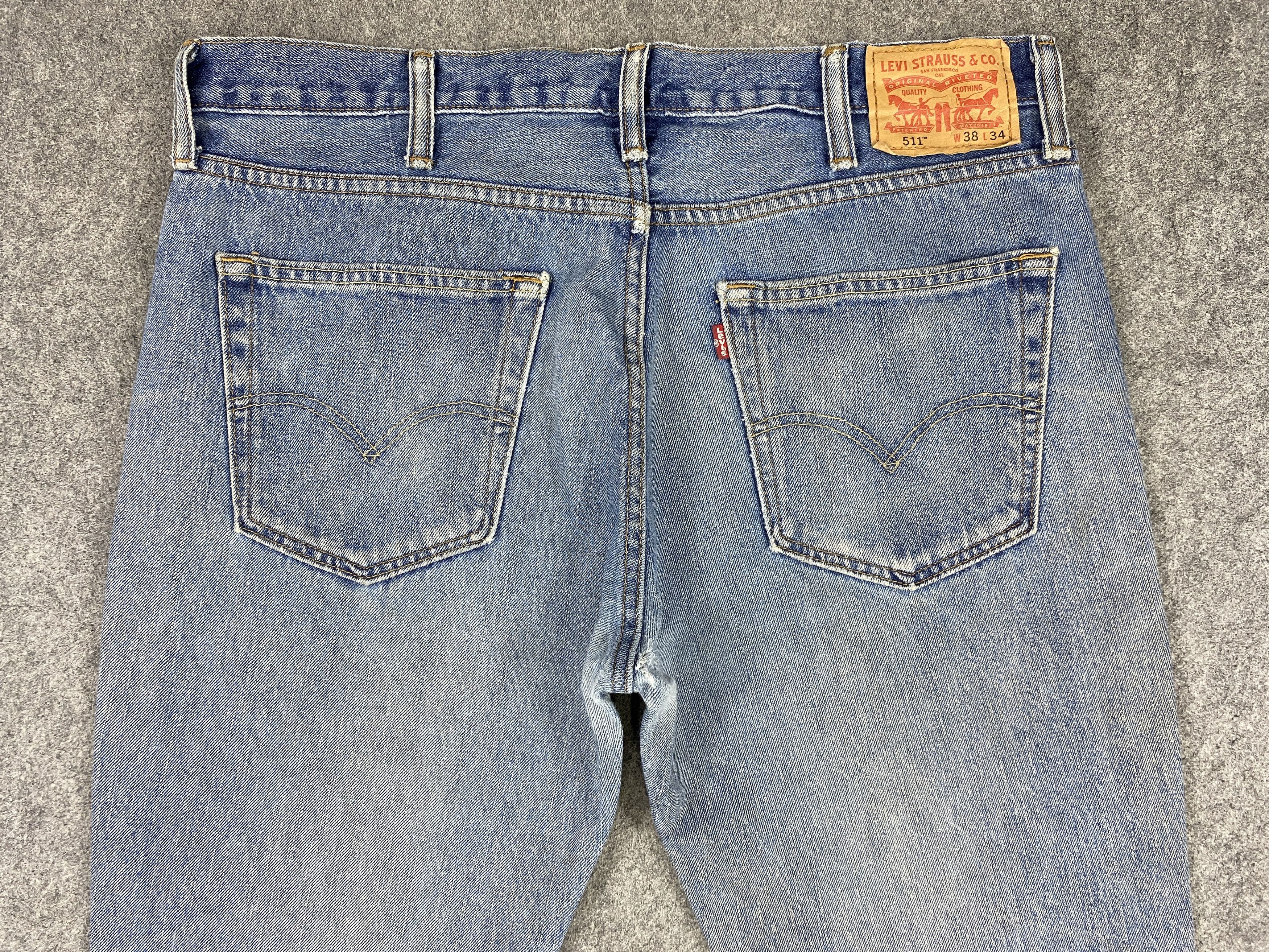Levi's Vintage Levi's 511 Faded Blue Jeans 38x35 Denim -JN1976 Size US 38 / EU 54 - 4 Thumbnail