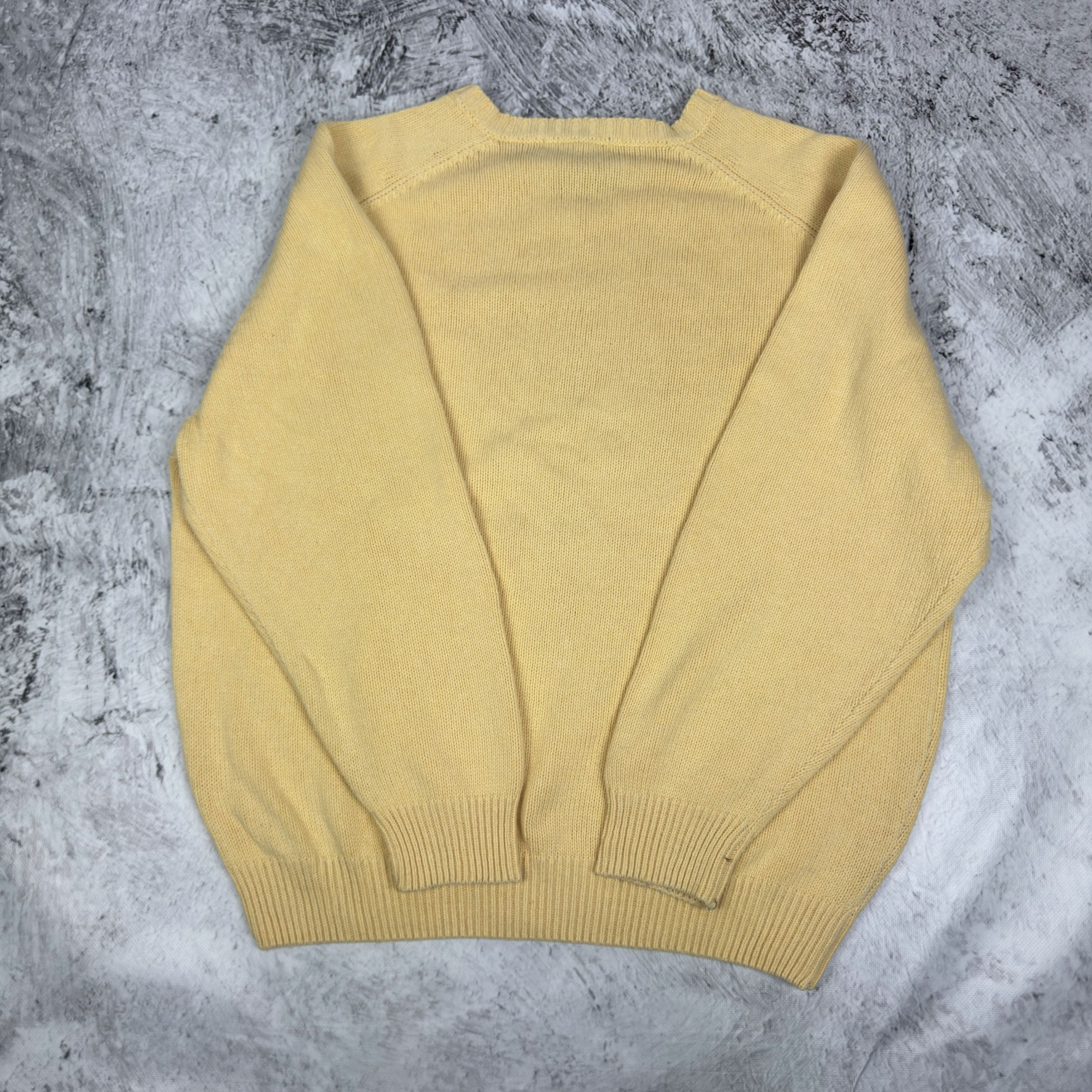 Burberry Burberry London Men's Yellow Knit Crew Neck Pullover Sweater Size US L / EU 52-54 / 3 - 9 Thumbnail