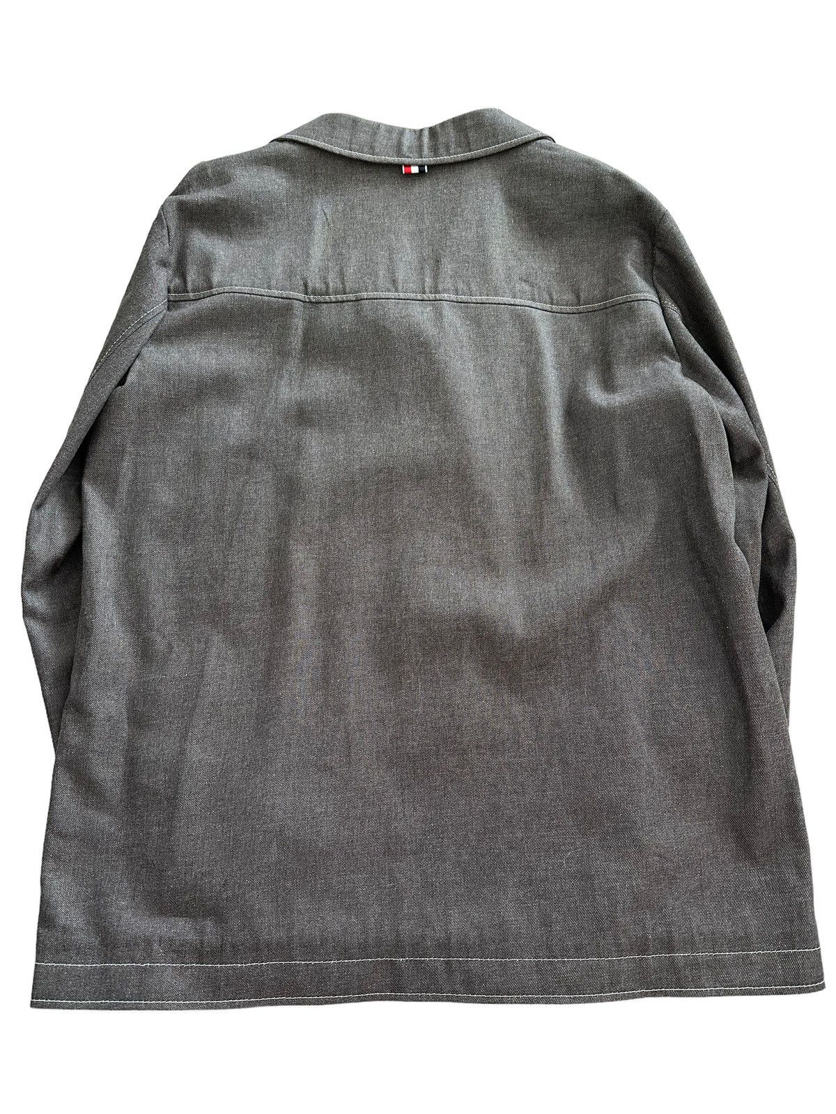 Thom Browne Sz3 Japanese Denim Round Collar Pocket Jacket Size US L / EU 52-54 / 3 - 9 Thumbnail