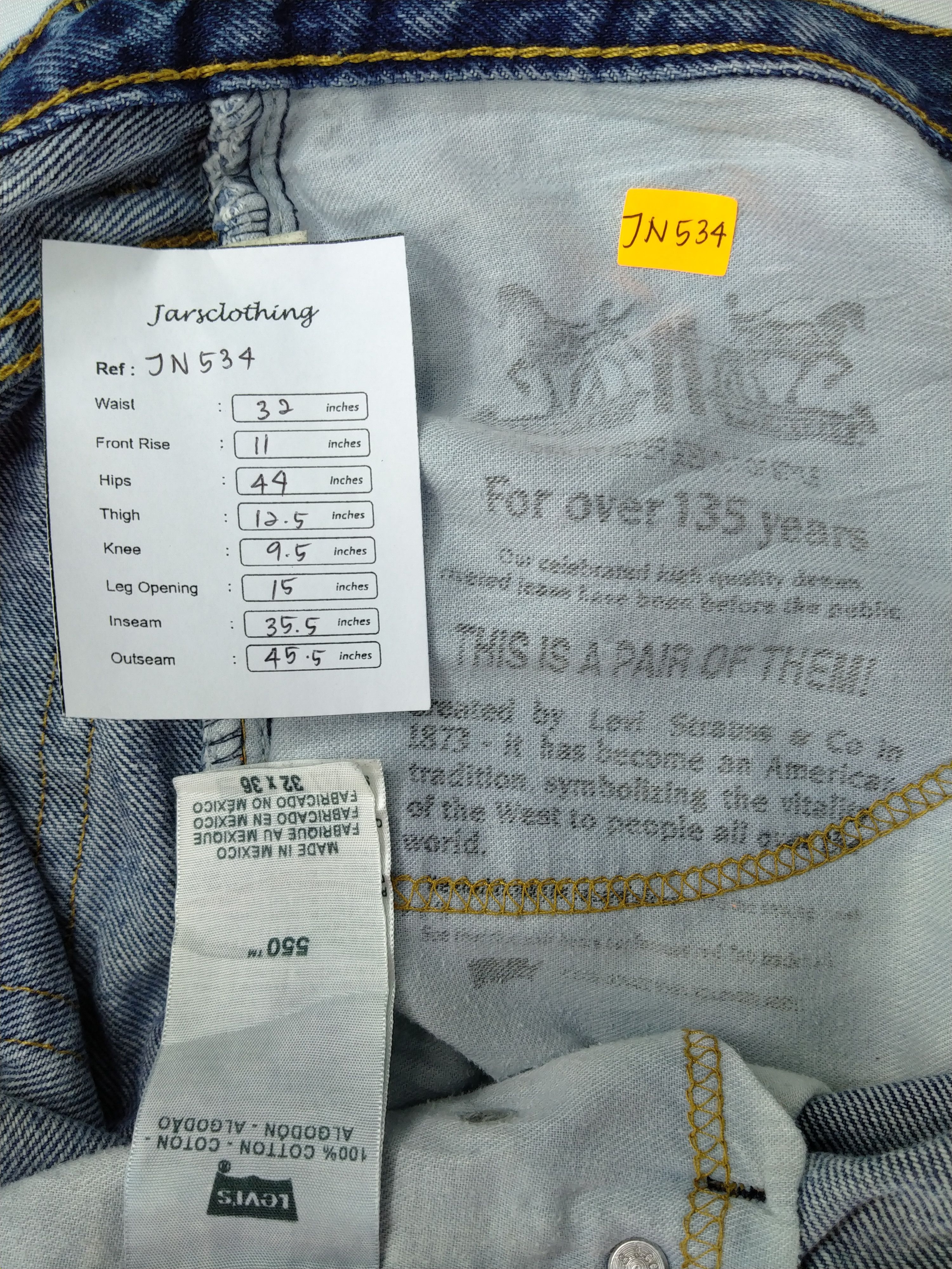 Levi's Distressed Blue Vintage Levi's 550 Denim 32 x 35.5 -JN534 Size US 32 / EU 48 - 7 Thumbnail