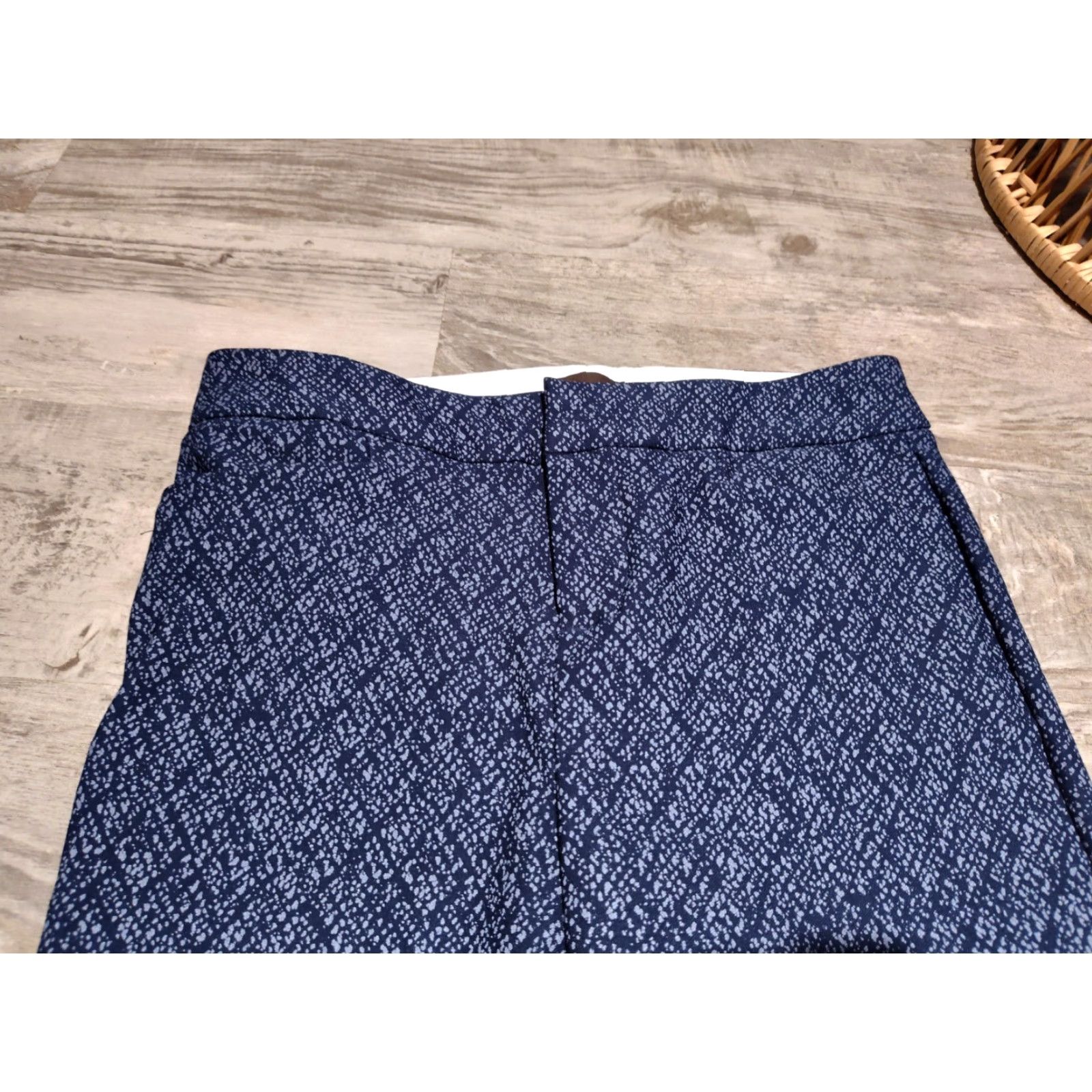 Vintage Crosby Pants Womens 4 Blue/Gray Stretch Flat Front Chino Dress Slacks 30x28 Size 27" / US 4 / IT 40 - 3 Thumbnail