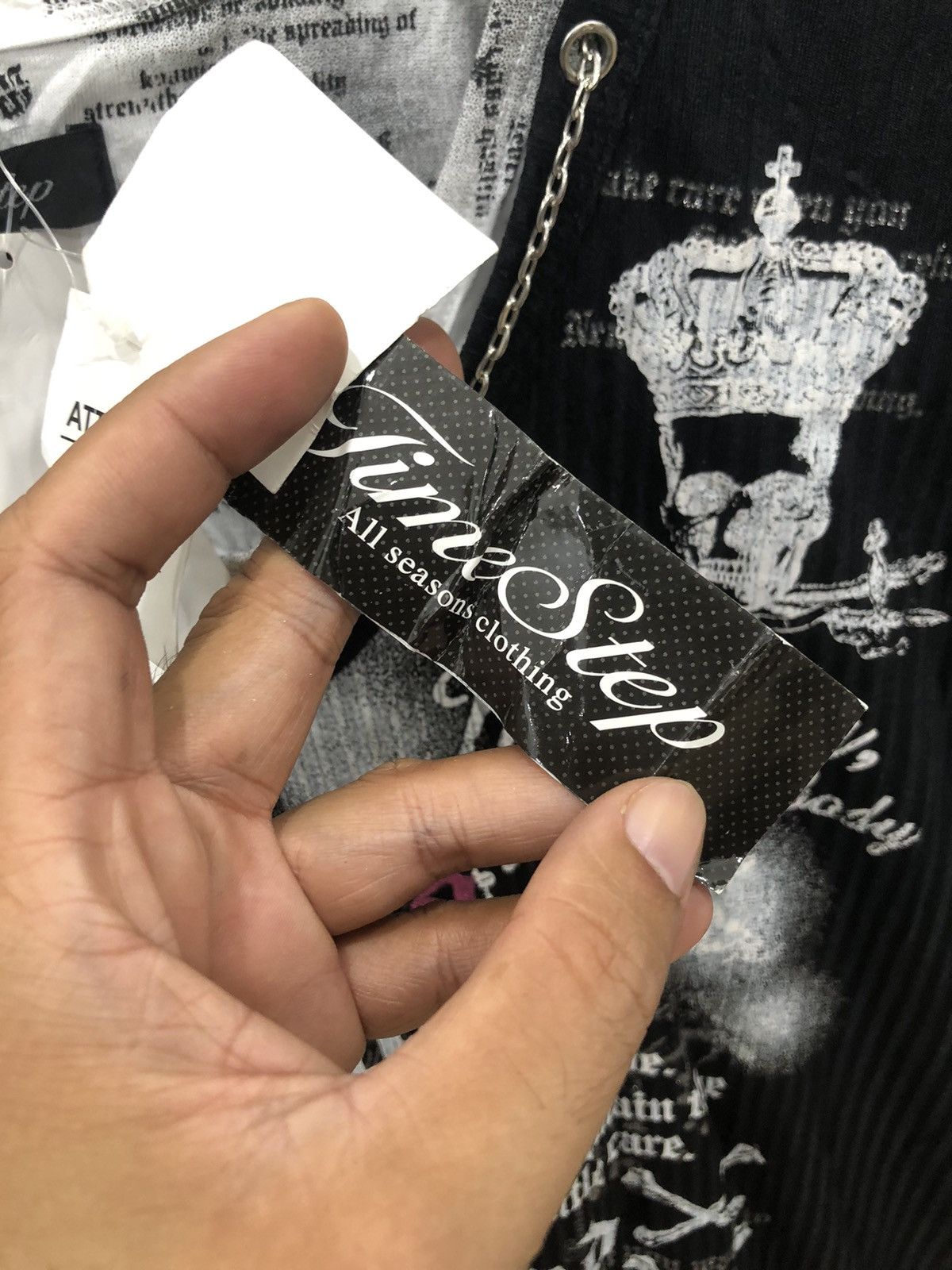 Japanese Brand Y2K Time Step Necklaces Cross punk Rock Sleeve less Size US XXL / EU 58 / 5 - 4 Thumbnail