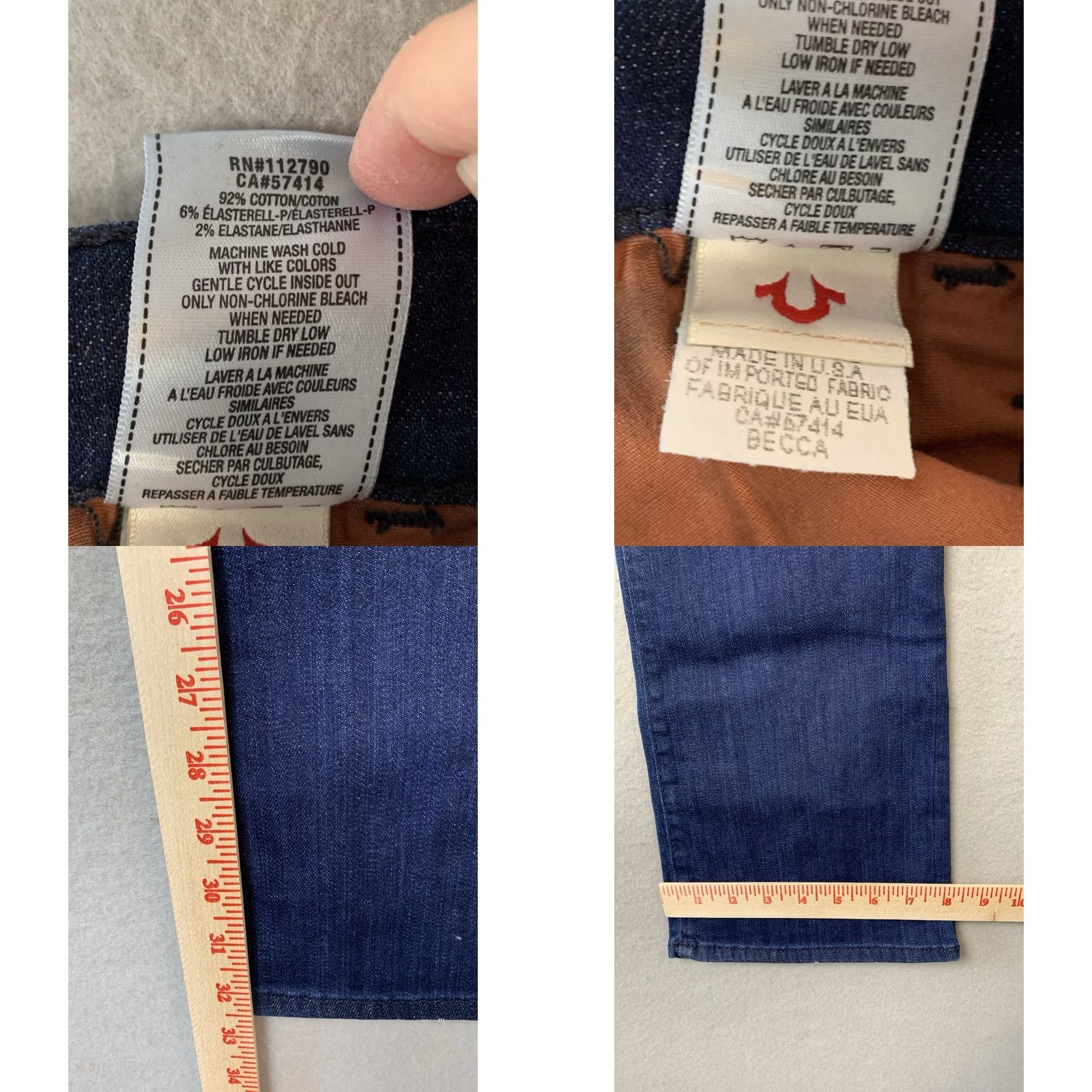 True Religion True Religion Jeans Womens 27 Blue Becca Mid Rise Boot Cut Flap Pocket Y2K Jeans Size 27" / US 4 / IT 40 - 8 Thumbnail