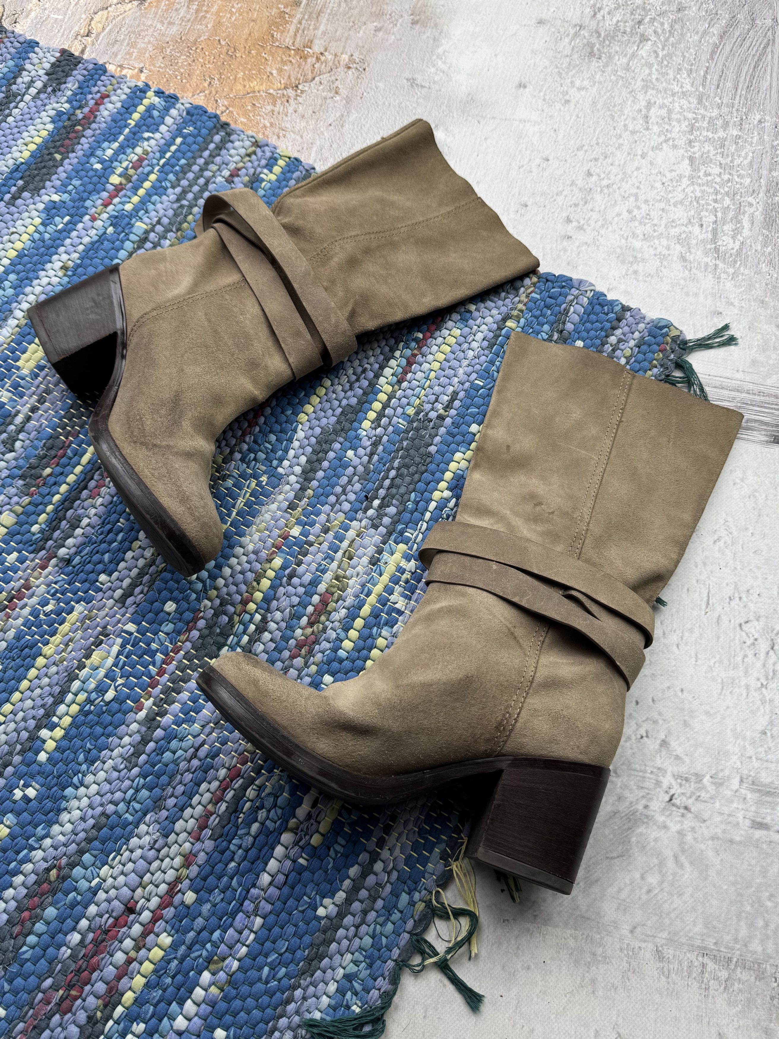 Japanese Brand Vintage Leather Boots With Straps A691D8(114) Size US 10 / IT 40 - 9 Thumbnail