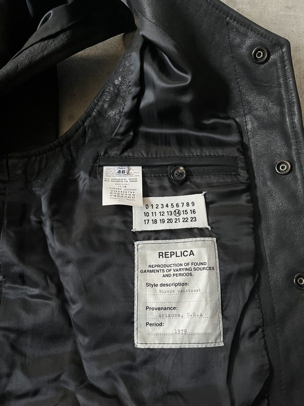 Maison Margiela Maison Margiela A/W 10 Replica Bikers Waistcoat leather vest Size US S / EU 44-46 / 1 - 10 Thumbnail