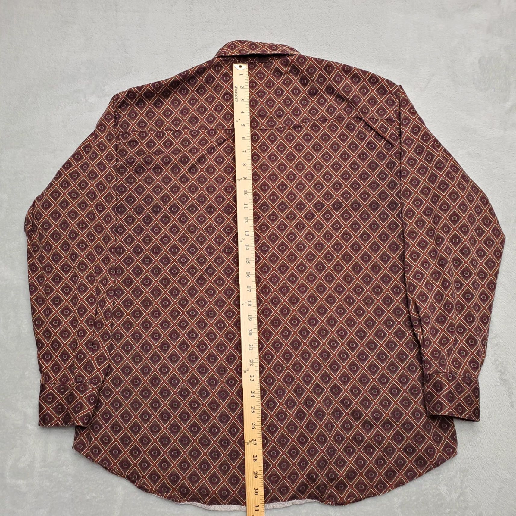 Wrangler Wrangler Shirt Men XXL Red Geometric Diamond Twenty X Long Sleeve Western Casual Size US XXL / EU 58 / 5 - 7 Thumbnail