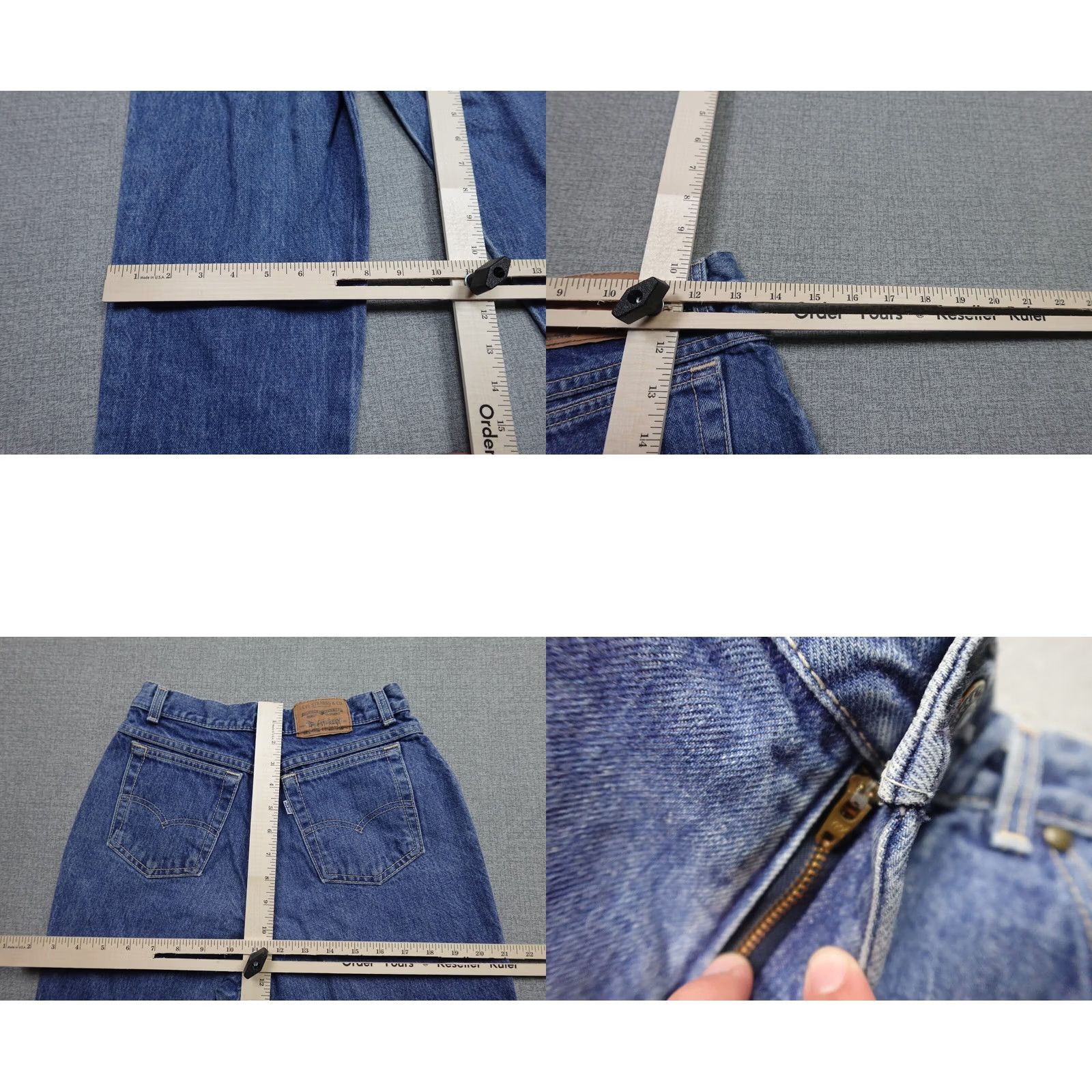 Levi's VINTAGE Levi's Jeans Womens 26x26 Blue Dark Wash Tapered Fit USA 90s Hipster Denim 5-Pocket Womens Jeans Size 26" / US 2 / IT 38 - 8 Thumbnail