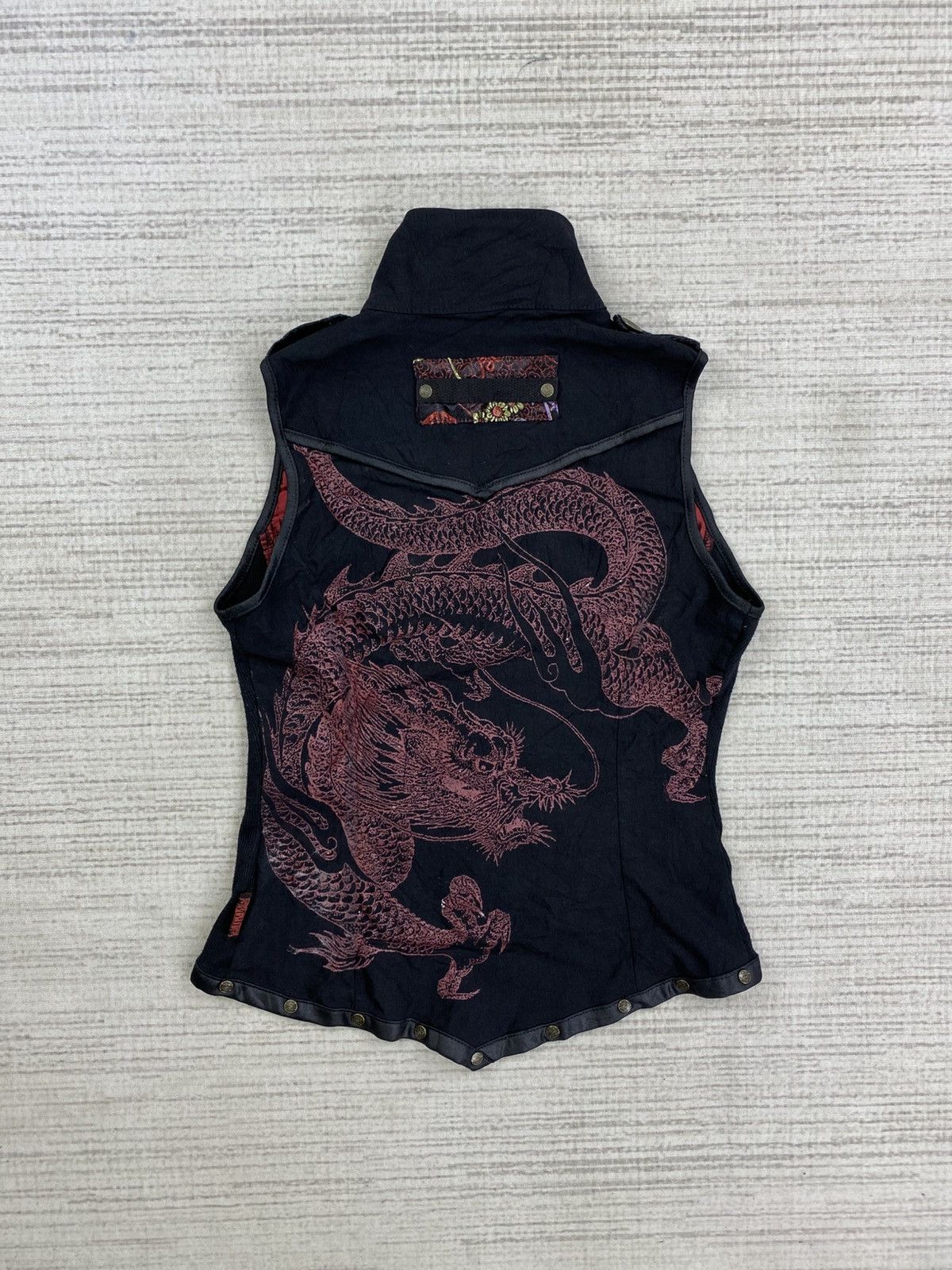 If Six Was Nine 🔥Rare Vintage Ozz Oneste Dragon Printed Bondage Punk Jacket Size XS / US 0-2 / IT 36-38 - 1 Thumbnail