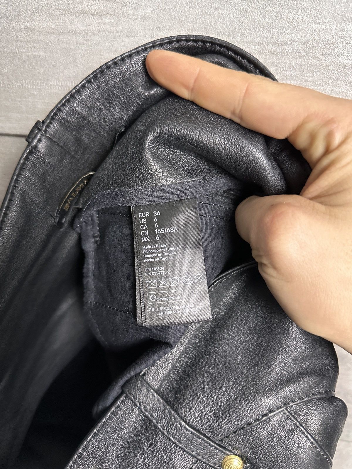 Balmain Balmain x H&M Leather biker Pants Size 25" / US 0 / IT 36 - 10 Thumbnail