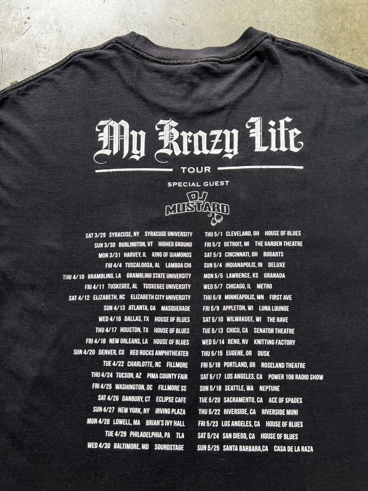 Rap Tees 2014 YG My Krazy Life Tour DJ Mustard Rap Tee Shirt Kendrick Size US XXL / EU 58 / 5 - 6 Thumbnail