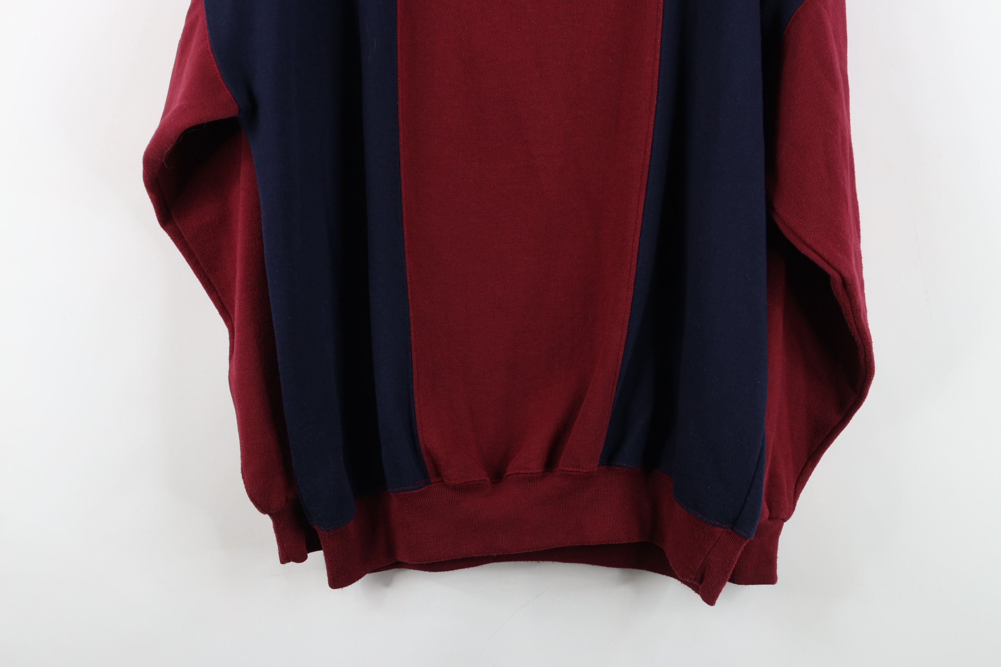 Vintage Vintage 90s Streetwear Block Striped Collared Sweatshirt Size US M / EU 48-50 / 2 - 11 Thumbnail