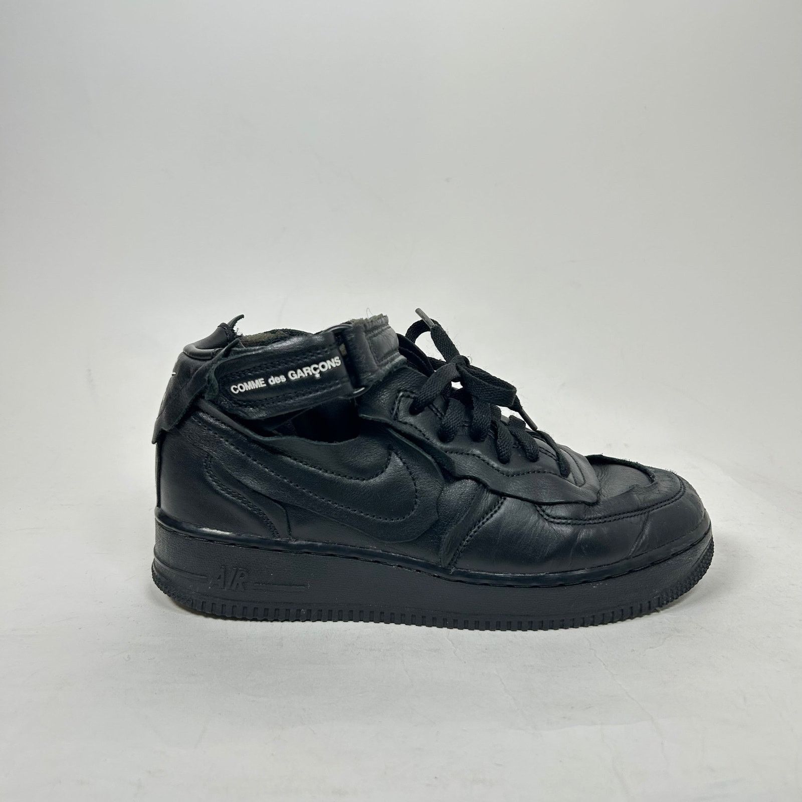 CDG x Nike Black Mid Air Force Size