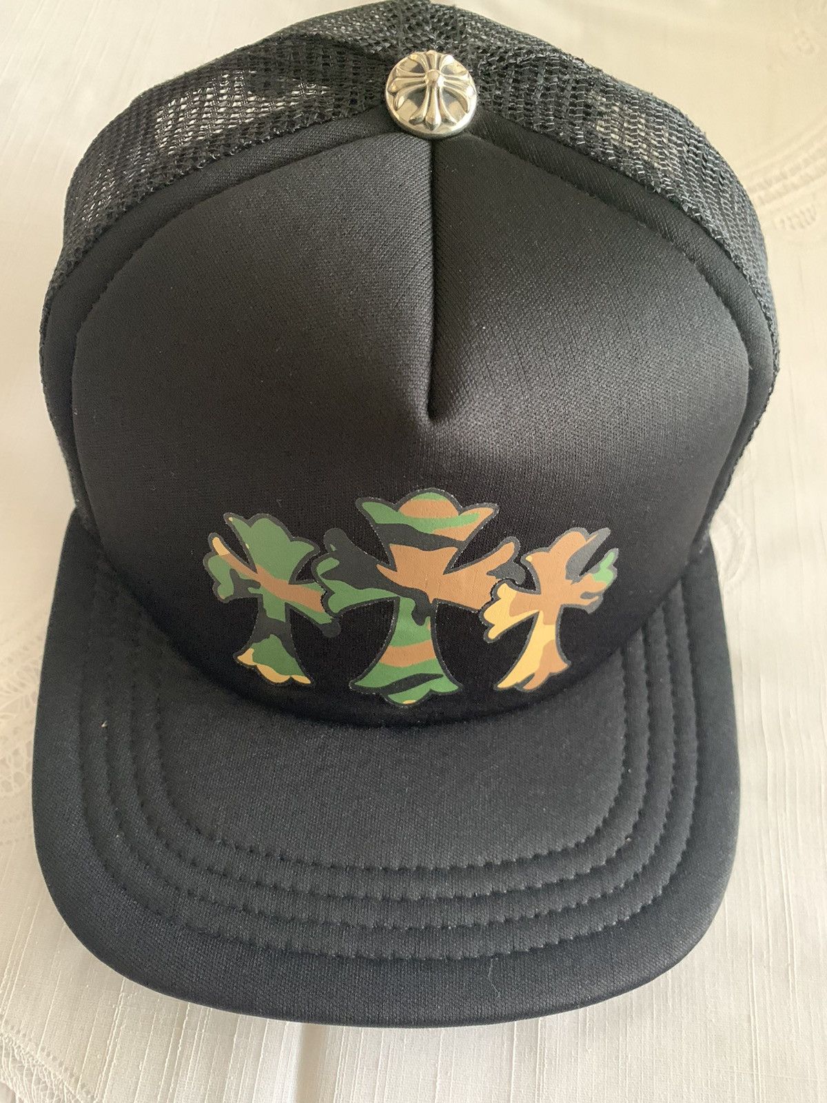 Casquette Trucker Chrome Hearts Triple Cross - Taille Unique - Blanche - Neuve Avec étiquettes