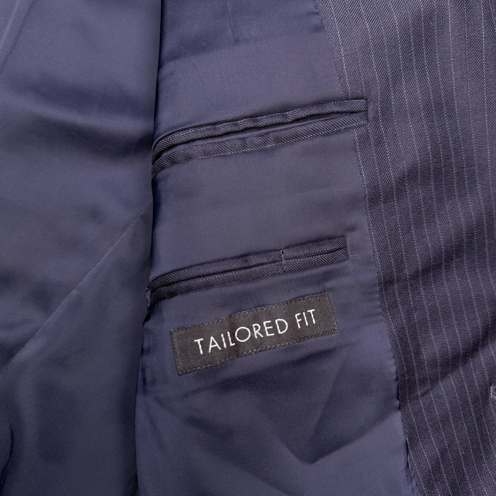 Jos. A. Bank Jos. A. Bank Travelers Collection Suit Jacket 42R Navy Wool Slim Blazer Size 42R - 4 Thumbnail
