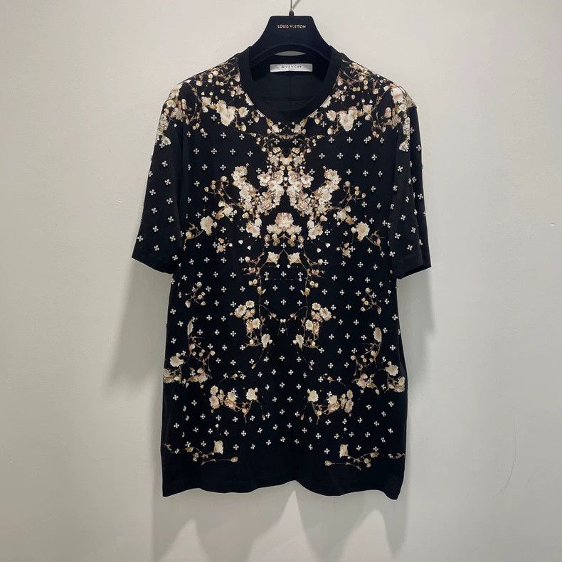 Givenchy Givenchy SizeM 15fw All Over Star Flower Crystal Short Slee Size US M / EU 48-50 / 2 - 5 Thumbnail