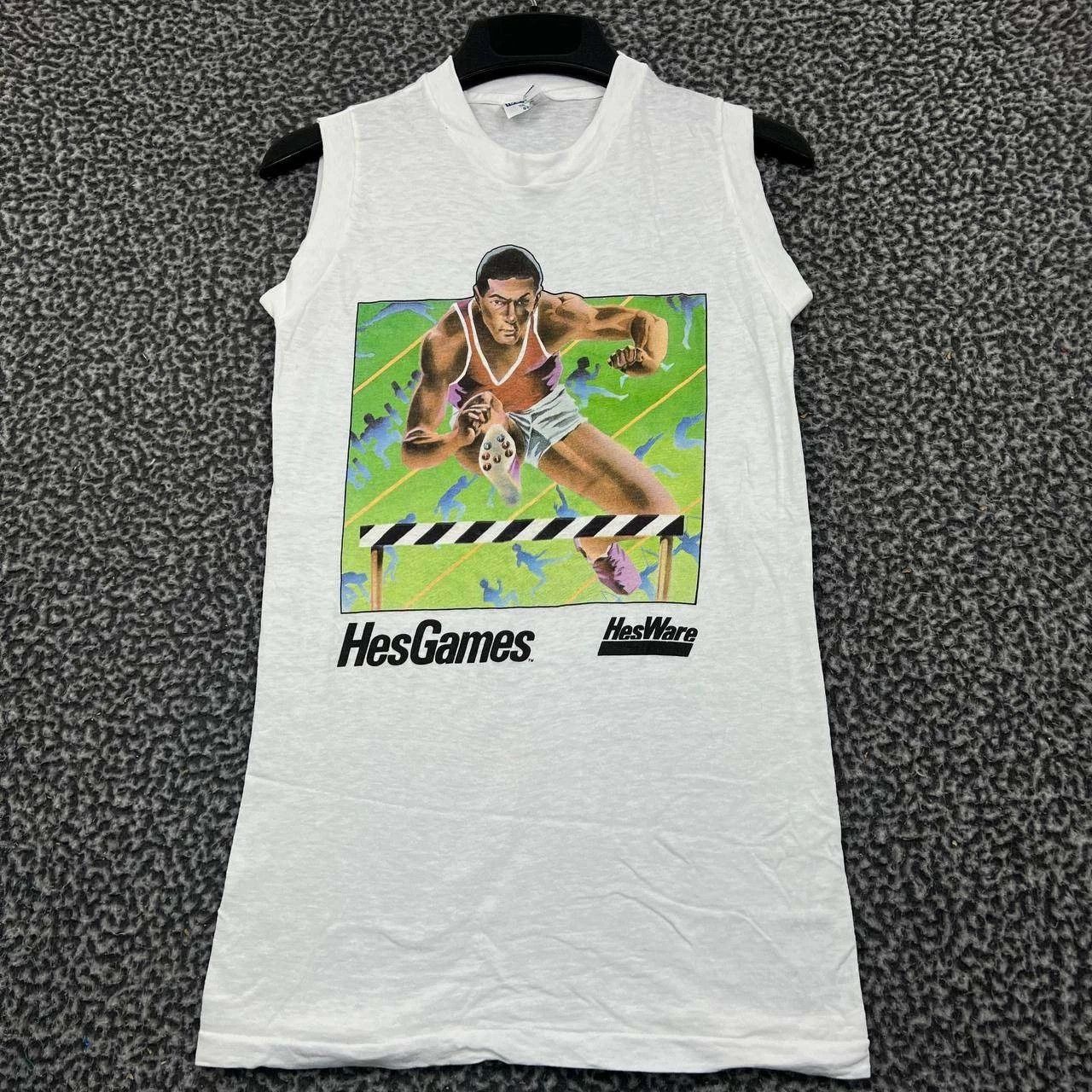 Hanes Vintage HesGames HesWare Shirt Men White Hanes Cotton S Size US S / EU 44-46 / 1 - 1 Thumbnail