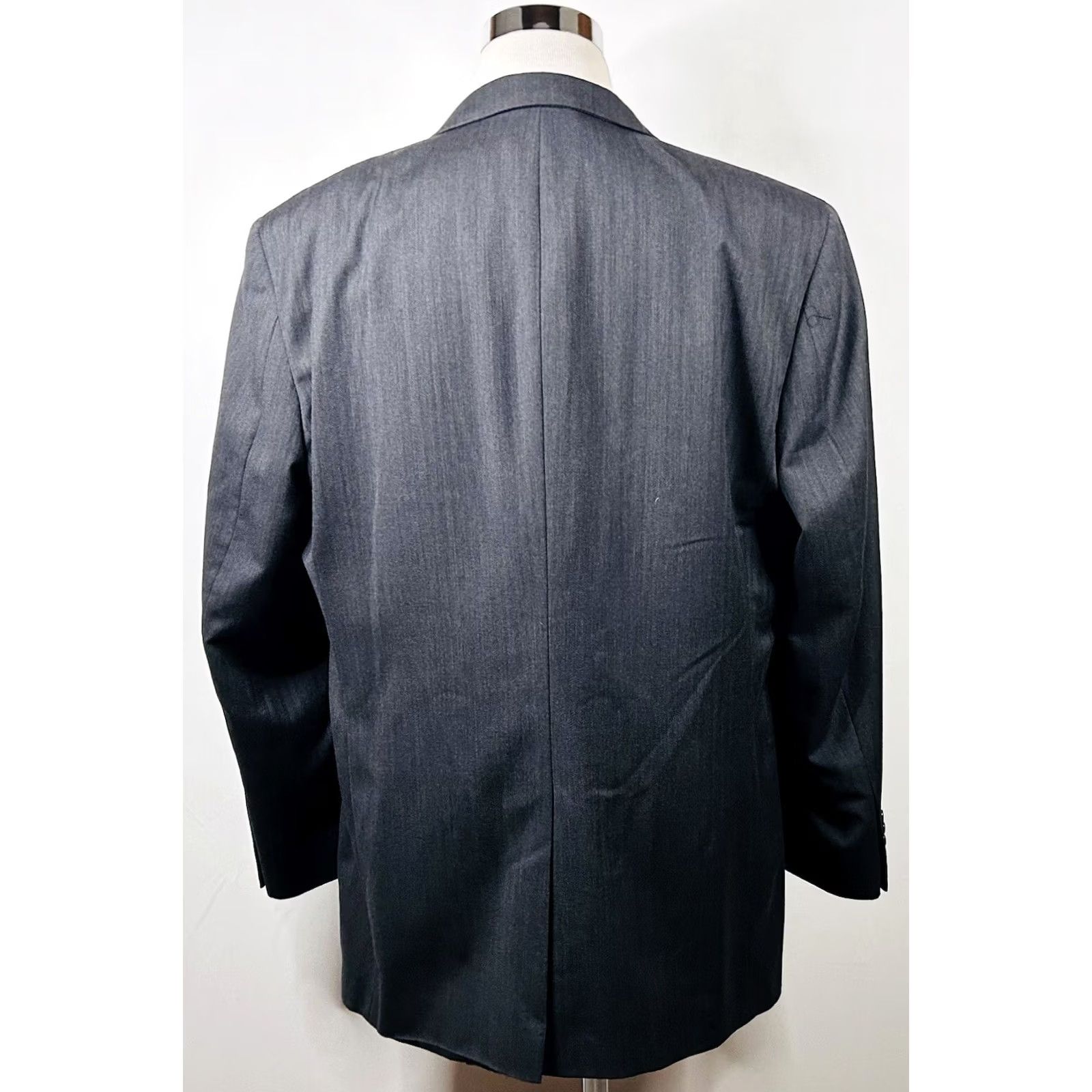 Jos. A. Bank Jos A Bank Sport Coat 46L Gray Herringbone 100% Wool Two Button Lined Vented Men Size US XS / EU 42 / 0 - 6 Thumbnail
